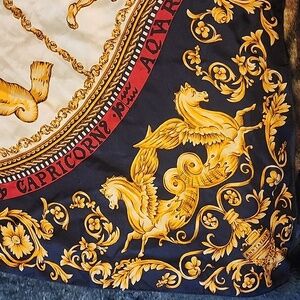 Vintage Ann Taylor Silk Zodiac scarf